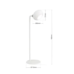 Kerby LED-ladattava pöytävalaisin, valkoinen, korkeus 40 cm,