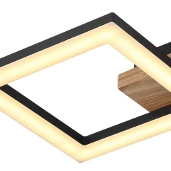 Kerry LED-kattovalaisin, pituus 46 cm, musta/tummanruskea