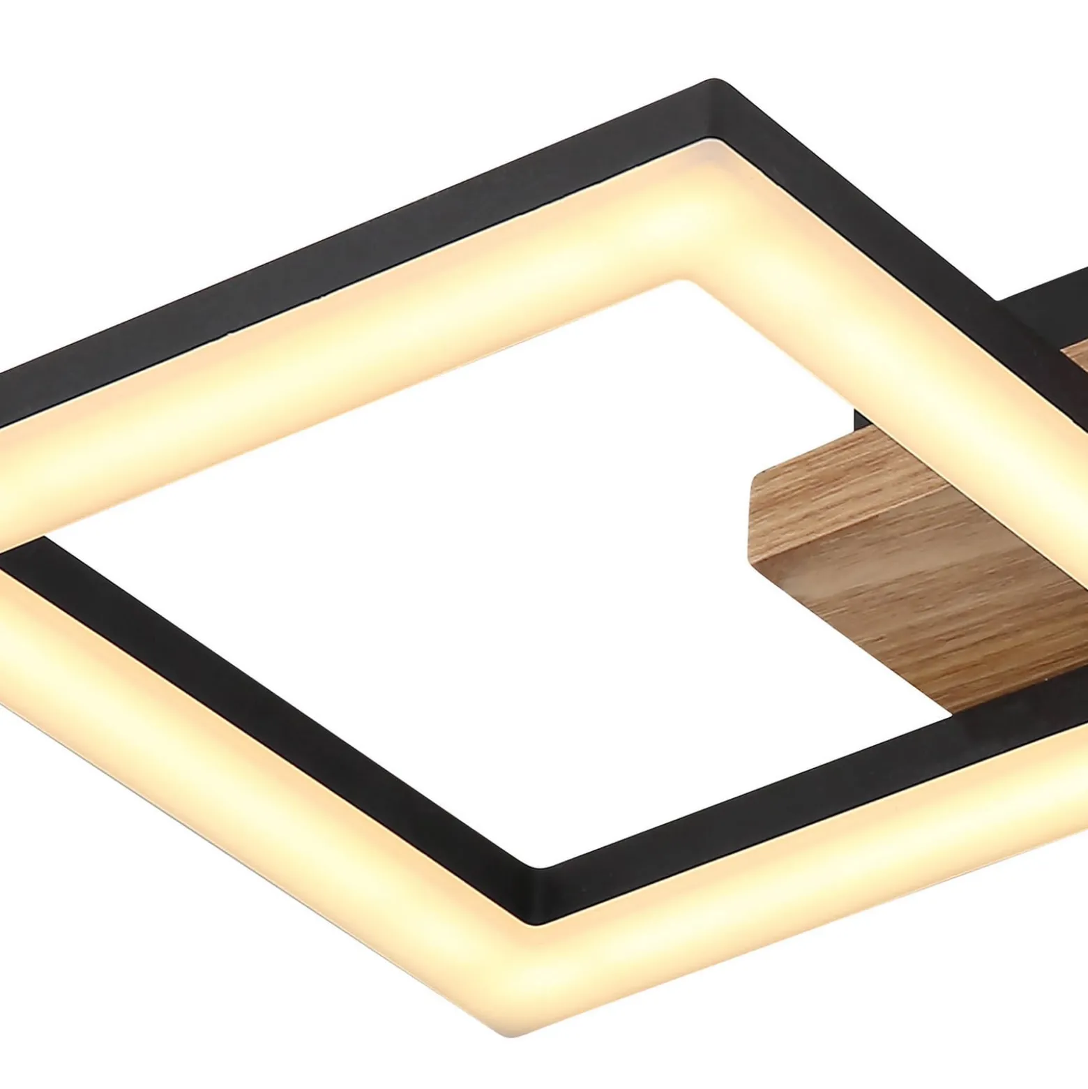 Kerry LED-kattovalaisin, pituus 46 cm, musta/tummanruskea