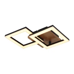 Kerry LED-kattovalaisin, pituus 46 cm, musta/tummanruskea