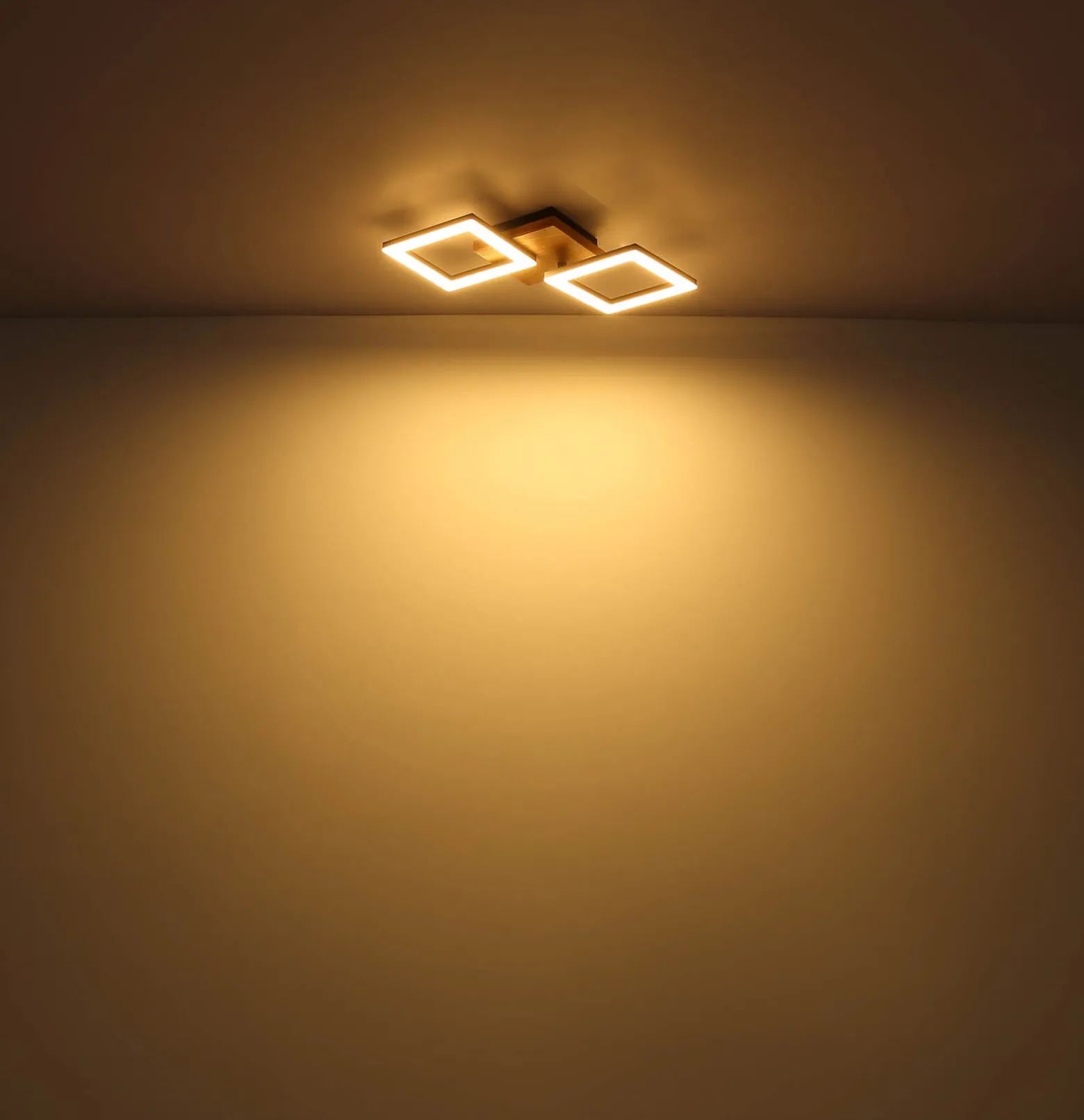 Kerry LED-kattovalaisin, pituus 46 cm, musta/tummanruskea