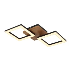 Kerry LED-kattovalaisin, pituus 46 cm, musta/tummanruskea