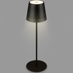 Kiki LED ladattava pöytävalaisin, musta, IP44, 3 000K