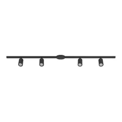 Kiskosarja EASY TRACK, musta, 4 x GU10-spotti, pituus 193 cm