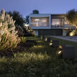 KLEWE LED-aurinkopuutarhavalaisin Alea antrasiitti 15 x 15cm IP65