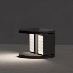 KLEWE LED-aurinkopuutarhavalaisin SWING, antrasiitti, Ø 20 cm IP65