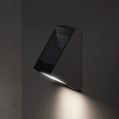 KLEWE LED-aurinkoseinävalaisin ECOSTEP, antrasiitti, 17 cm, IP65