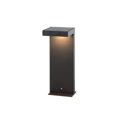 KLEWE LED-aurinkovalaisin ALA GROUND MINI, antrasiitti, 40 cm, IP65