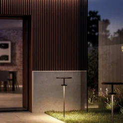 KLEWE LED-aurinkovalaisin PLANET B antrasiitti 160 cm maapiikki IP65