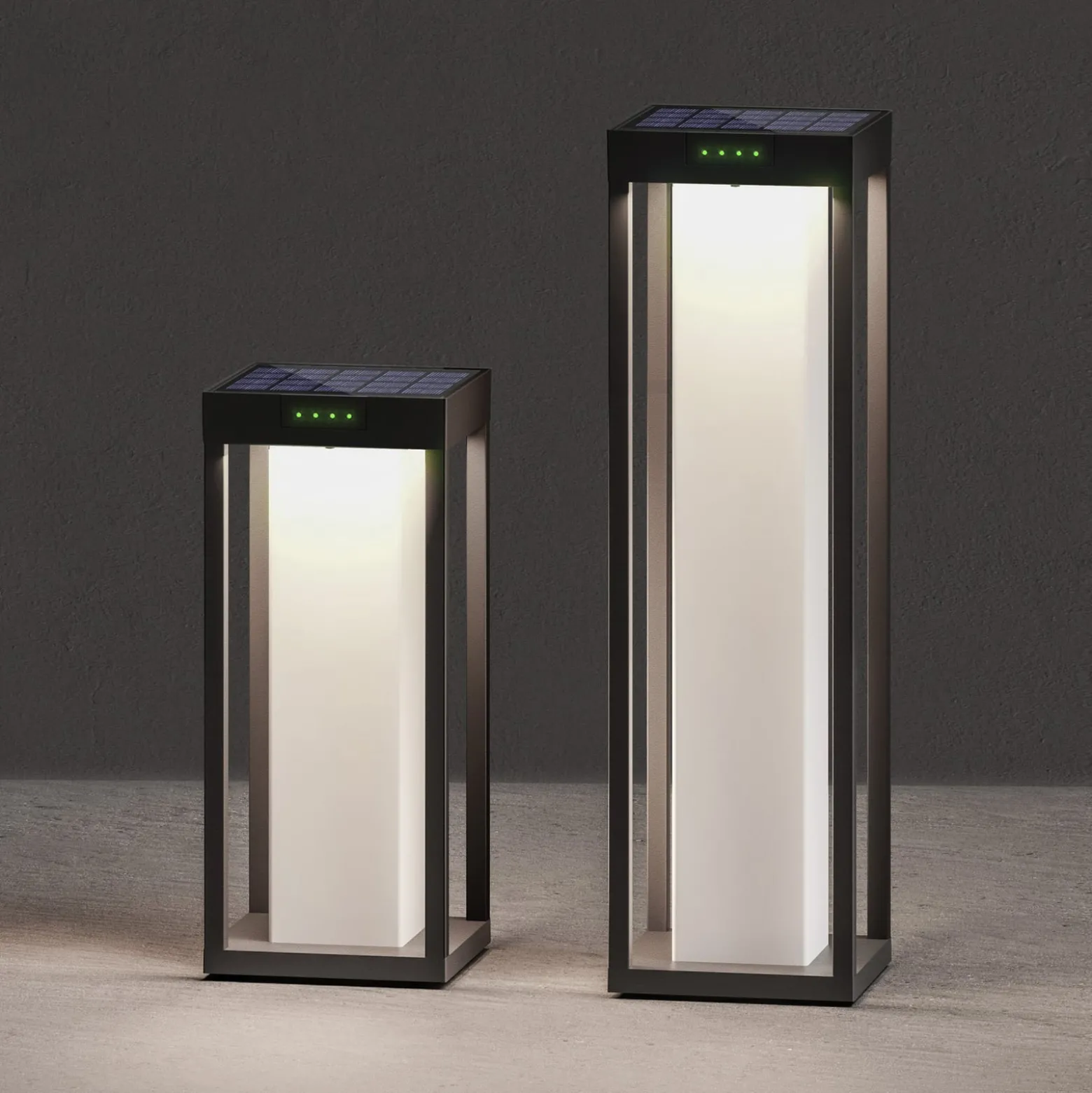 KLEWE LED-aurinkovalaisin RADIA MAXI MOON, antrasiitti, 50 cm, IP65