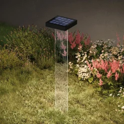 KLEWE LED-aurinkovalaisin Scotty, kirkas/antrasiitti, 60 cm, IP65