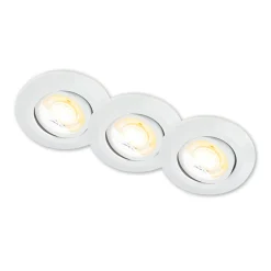 Klira uppoasennettava LED-valaisin, valkoinen, kääntyvä, himmennettävä, 3