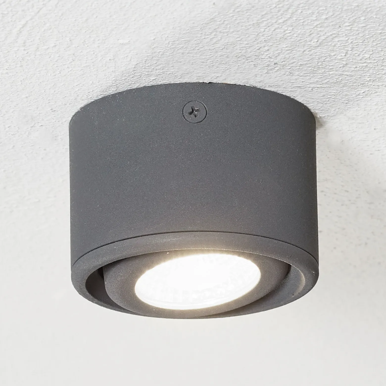 Käännettävä pää - LED-alasvalo Anzio, antrasiitti