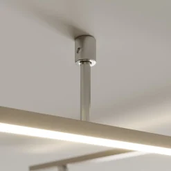 Kääntyvä LED-kattovalaisin Indira, himmennin nikkelivärinen