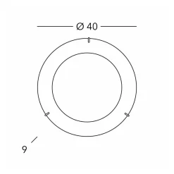 KOLARZ Moon kattovalaisin, Ø 40 cm, valkoinen / 24 karaatin kullattu