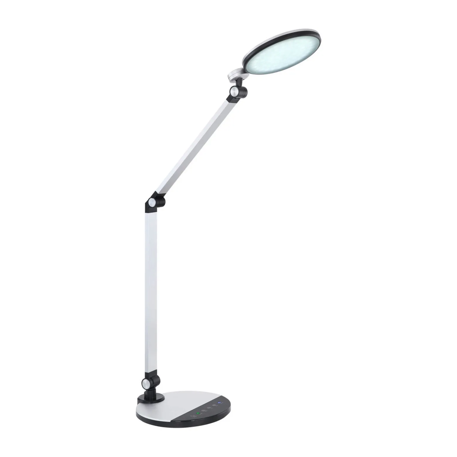Konsti LED-pöytävalaisin, korkeus 90 cm, musta/hopeanvärinen, CCT