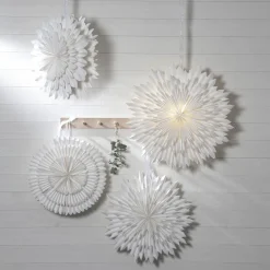 Koristetähti Frost, paperi, Ø 50 cm, valkoinen