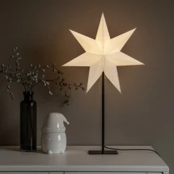 Koristevalo Paperitähti 7 sakaraa valkoinen K 65cm