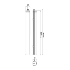 Kosteiden tilojen LED-lamppu Tri Proof Motion, 114,5 cm
