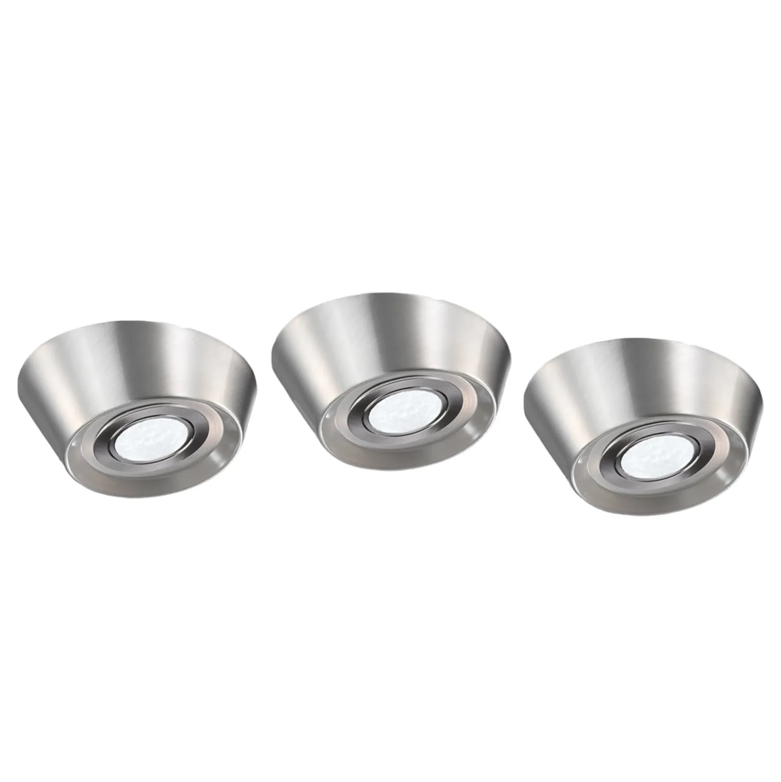 3 kpl PAL CF-LED-kaapinalusvalaisin, Ø 12 cm