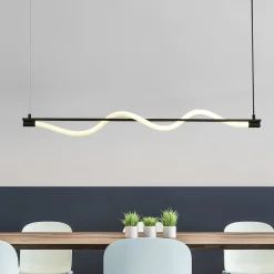 Käärme LED-riippuvalaisin, musta/valkoinen, metalli, himmennettävä