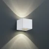 Kulmikas LED-ulkoseinälamppu Cordoba, valkoinen