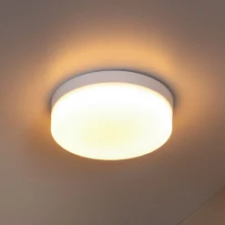kylpyhuoneen LED-kattolamppu Biskit, valkoinen, Ø 23 cm, muovi