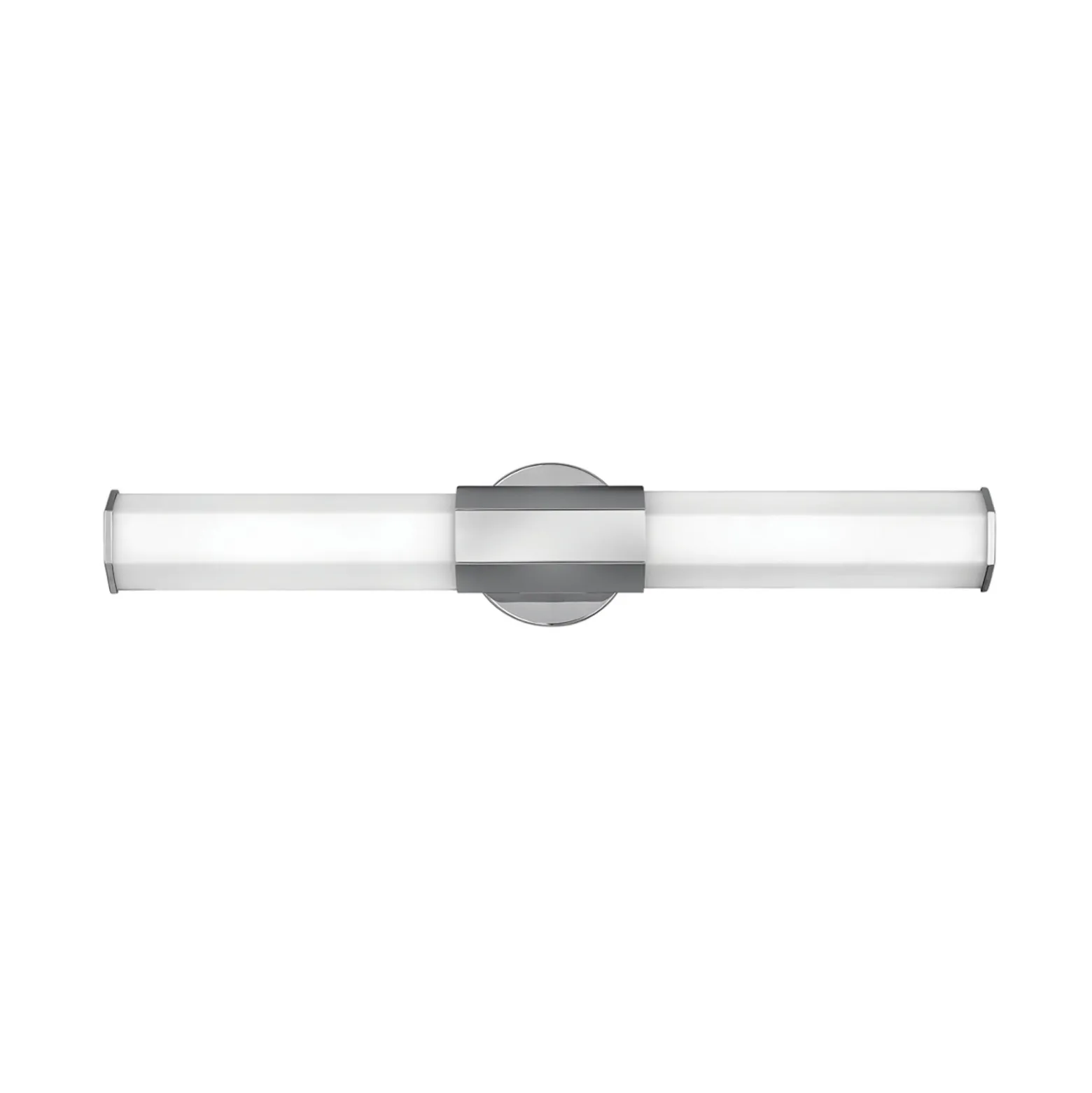 Kylpyhuoneen LED-seinävalaisin Facet Dual, kromi, 2-valo, leveys 66 cm