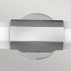 Kylpyhuoneen LED-seinävalaisin Facet Dual, kromi, 2-valo, leveys 66 cm