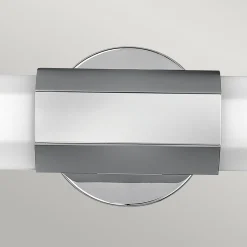 Kylpyhuoneen LED-seinävalaisin Facet Dual, kromi, 2-valo, leveys 66 cm