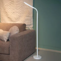 Ladattava LED-lattiavalaisin Gilly, valkoinen
