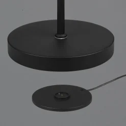 Ladattava LED-lattiavalaisin Moreno, mattamusta, CCT, himmennettävä