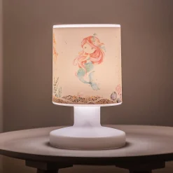 Ladattava LED-pöytävalaisin Mara merenneito, värikäs, 21 cm