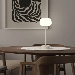 Ladattava LED-pöytävalaisin Pina beige Korkeus 27.8cm Metalli/lasi