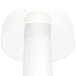 Ladattava LED-pöytävalaisin Ponente, Ø 16 cm, valkoinen, CCT, himmennettävä