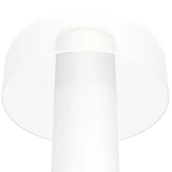 Ladattava LED-pöytävalaisin Ponente, Ø 16 cm, valkoinen, CCT, himmennettävä