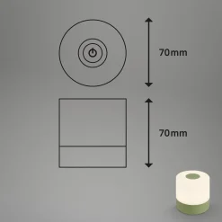 Ladattava LED-pöytävalaisin Smal, vihreä, 2 700K, himmennettävä
