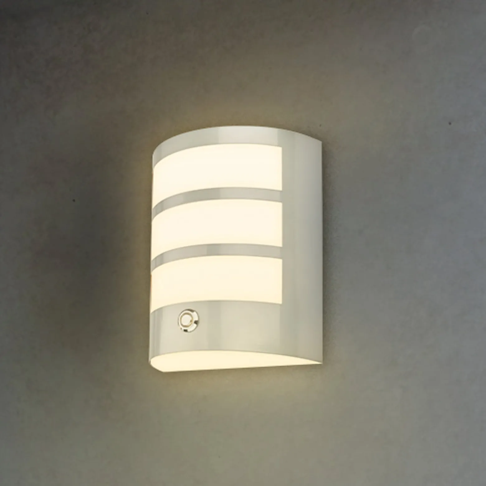 Ladattava LED-ulkoseinävalaisin 3793014, krominvärinen, himmennettävä, IP44