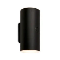 Ladattava LED-ulkoseinävalaisin 3786015, musta Kosketus himmennin ylös/alaspäin