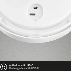Ladattava LED-ulkoseinävalaisin 3784016, valkoinen, kosketushimmentimellä, Ø 17