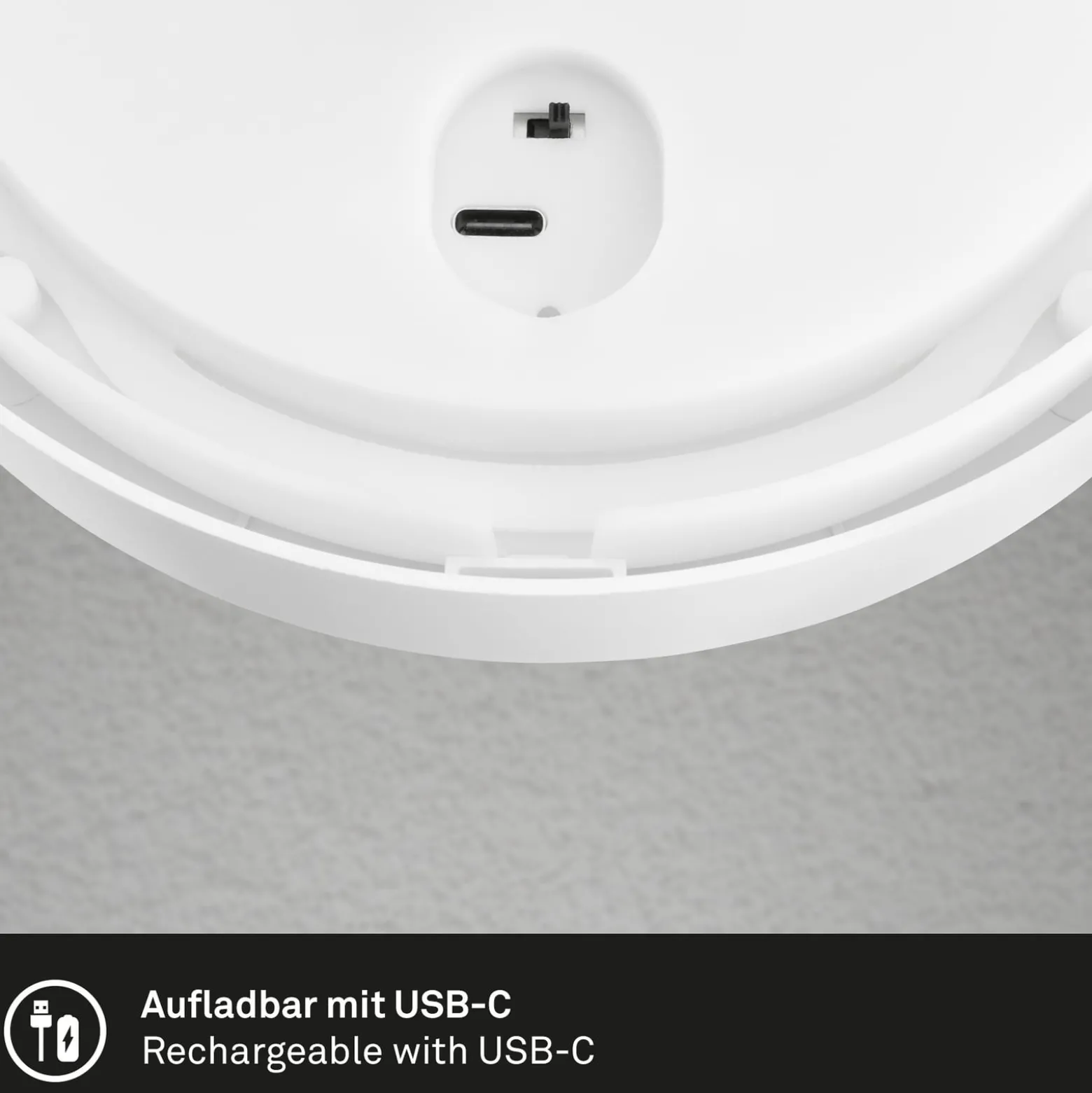 Ladattava LED-ulkoseinävalaisin 3784016, valkoinen, kosketushimmentimellä, Ø 17