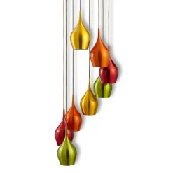 8-lamp. Vibrant-riippuvalaisin, värikäs