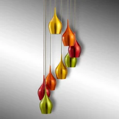 8-lamp. Vibrant-riippuvalaisin, värikäs