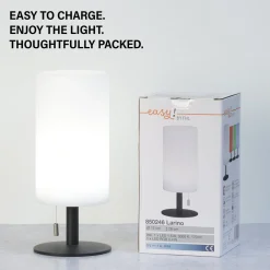 Larino LED-ladattava pöytävalaisin, korkeus 28 cm