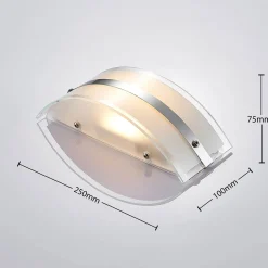 Lasinen seinävalaisin Zinka LED-lamppu, 25 cm
