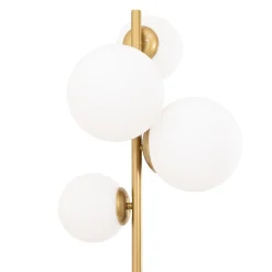 Lattiavalaisin Fazli, kulta, lasi/metalli, korkeus 162 cm, E14