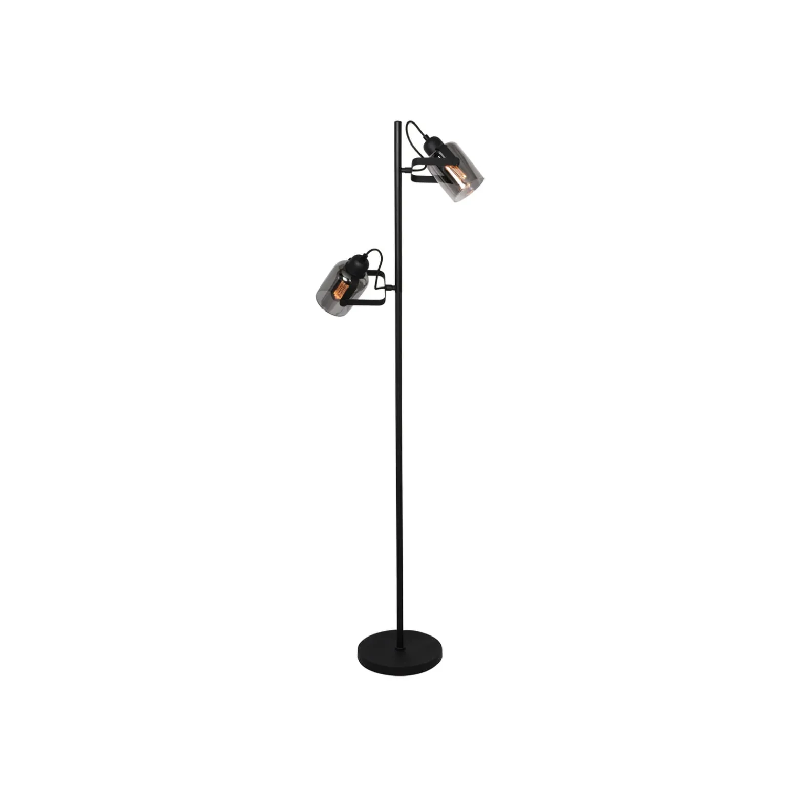 Lattiavalaisin Fumoso, 2-valo, korkeus 143 cm, musta/savunharmaa