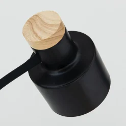 Lattiavalaisin Gili, musta mattapintainen, teräs, korkeus 150 cm, E27