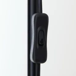Lattiavalaisin Gili, musta mattapintainen, teräs, korkeus 150 cm, E27