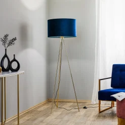 Lattiavalaisin Monaco, kolmijalkainen kultainen, sininen sametti